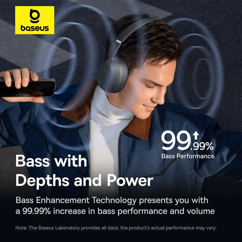 هدفون بلوتوثی باسئوس مدل Bass 35 Max A00070800221