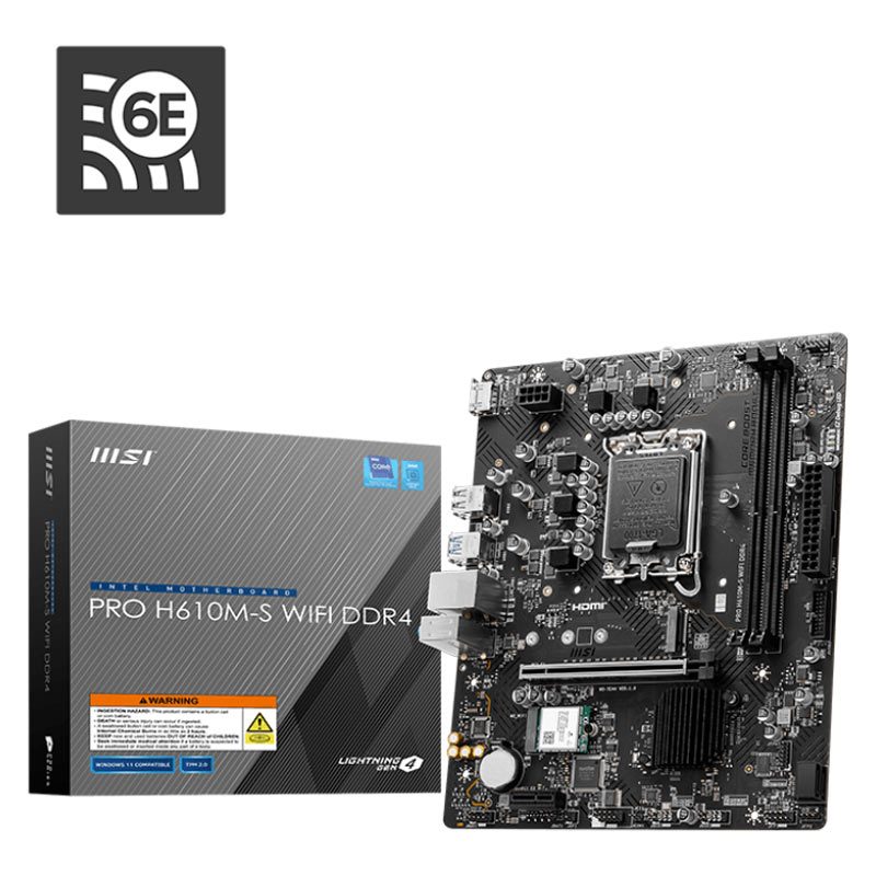 مادربرد ام اس آی مدل PRO H610M-S WIFI با سوکت پردازنده اینتل LGA 1700