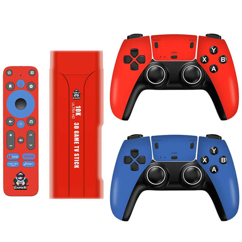 کنسول بازی گیم استیک مدل Game TV Stick G1 10K 16GB Dual به همراه دو دسته
