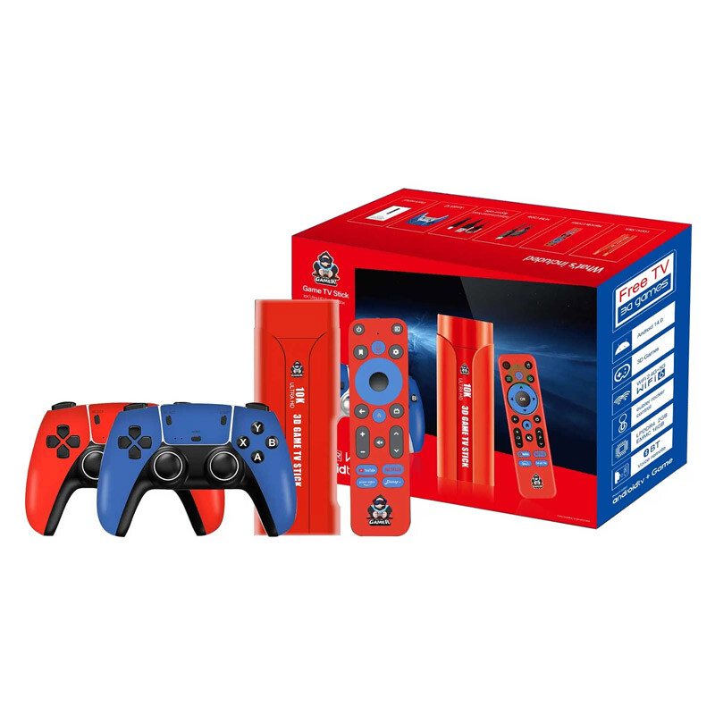 کنسول بازی گیم استیک مدل Game TV Stick G1 10K 16GB Dual به همراه دو دسته