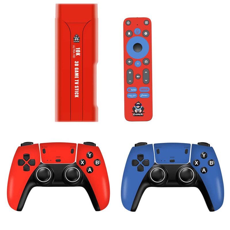 کنسول بازی گیم استیک مدل Game TV Stick G1 10K 16GB Dual به همراه دو دسته