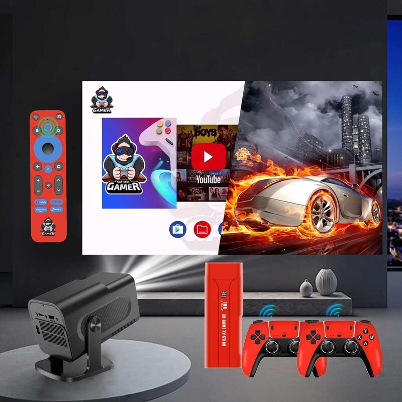 کنسول بازی گیم استیک مدل Game TV Stick G1 10K 16GB Dual به همراه دو دسته