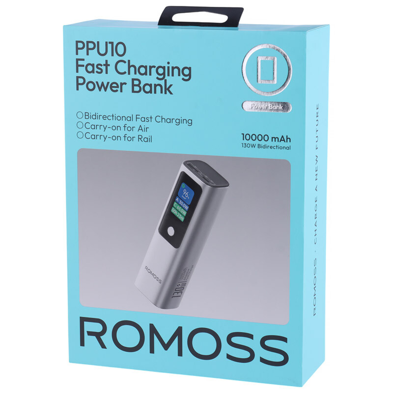 پاور بانک فست شارژ روموس مدل PPU10-128 100W با ظرفیت 10000 میلی آمپر ساعت