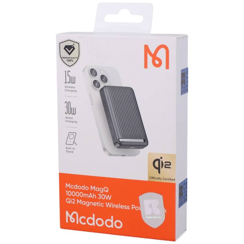 پاور بانک بی سیم فست شارژ مک دودو مدل MC-781 PD 30W با ظرفیت 10000 میلی آمپر ساعت