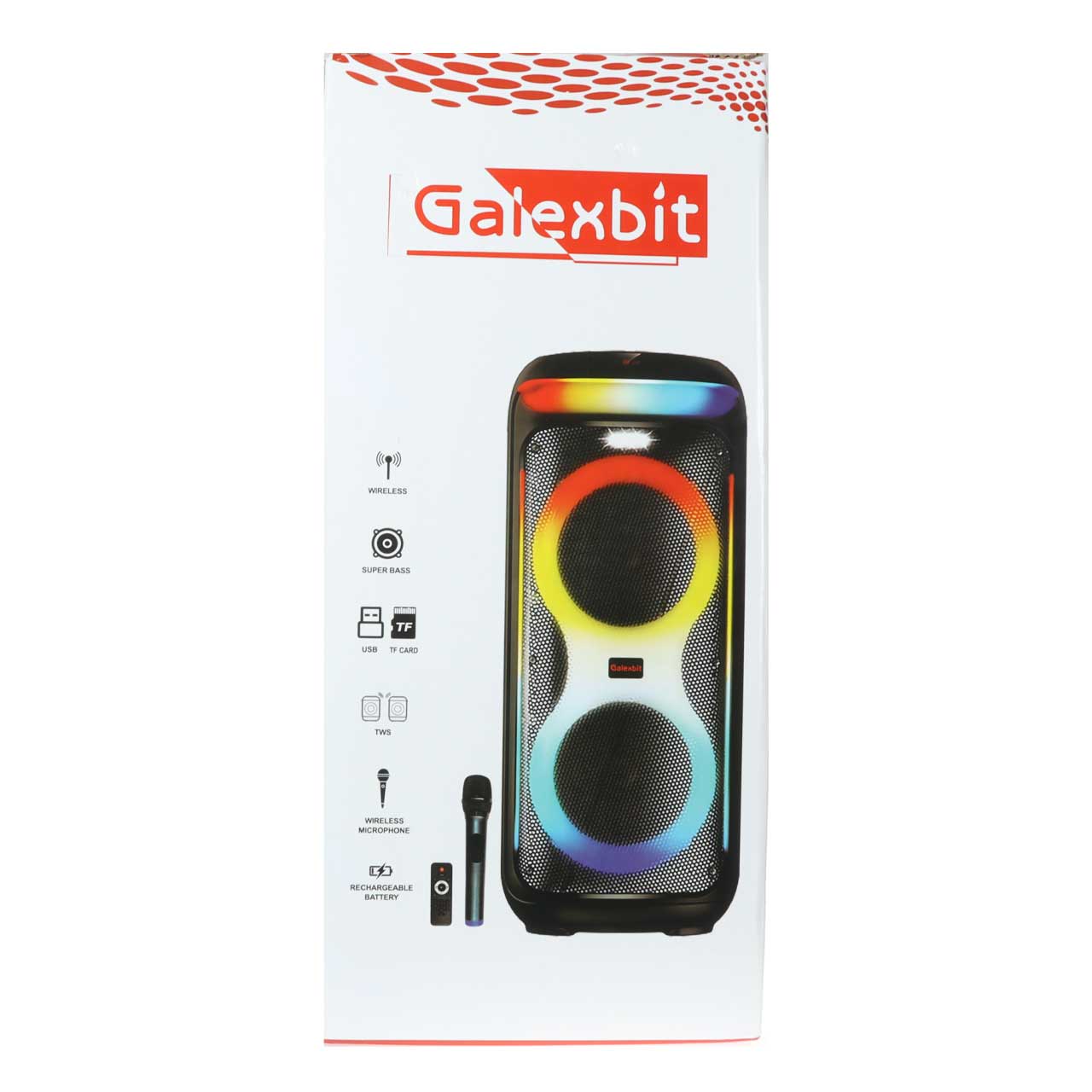 اسپیکر چمدانی بلوتوثی گلکس بیت مدل GS-61 به همراه میکروفون و ریموت کنترل