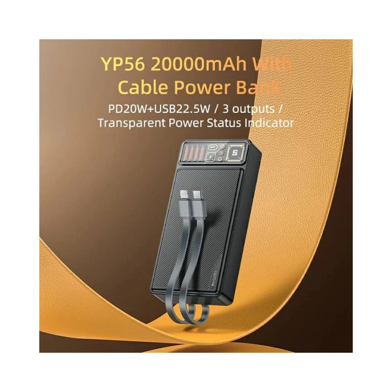 پاوربانک یسیدو مدل YP-56 ظرفیت 20000 میلی آمپر ساعت