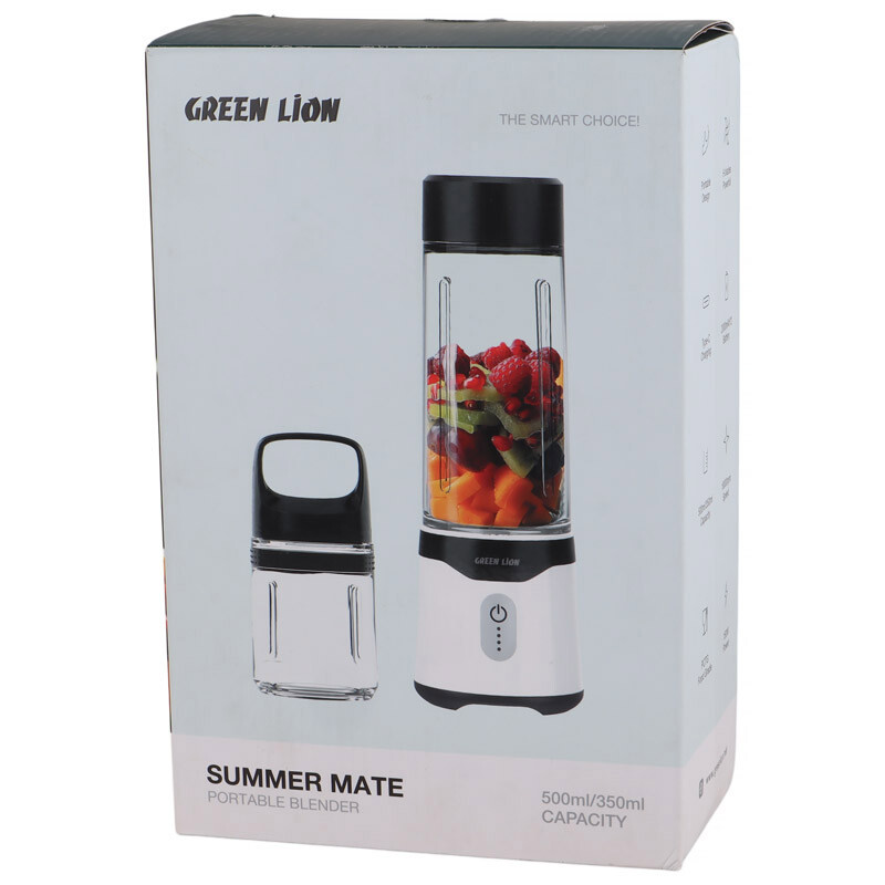 مخلوط کن 2 عددی شارژی قابل حمل گرین لاین سری Mate Summer مدل GL-JU8 با ظرفیت 500ml و 350ml