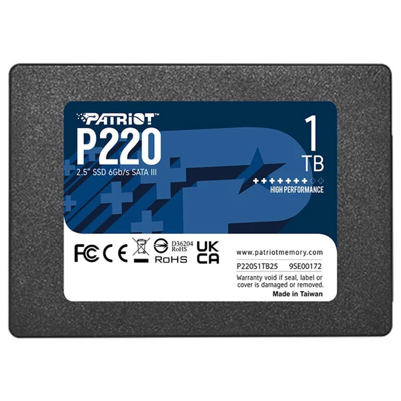 حافظه SSD اینترنال پاتریوت مدل P220 ظرفیت 1 ترابایت