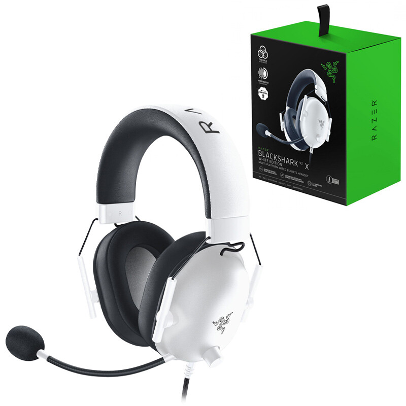 هدست گیمینگ سیم دار ریزر مدل BlackShark V2 X White