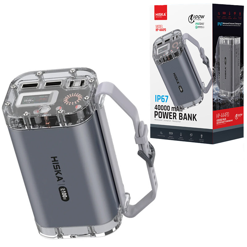 پاور بانک فست شارژ هیسکا مدل HP-444PD QC3.0 PD 100W با ظرفیت 40000 میلی آمپر ساعت