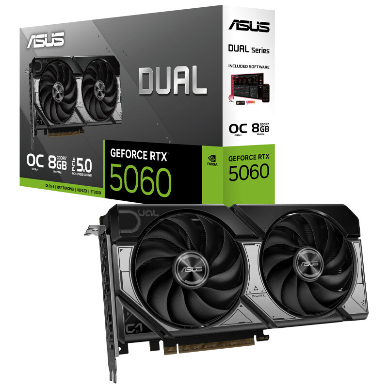 کارت گرافیک ایسوس مدل GeForce RTX 5060 OC Edition با ظرفیت 8 گیگابایت GDDR7