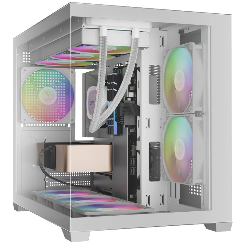 کیس کامپیوتر گیم دیاس مدل AURA GC10M WH ARGB
