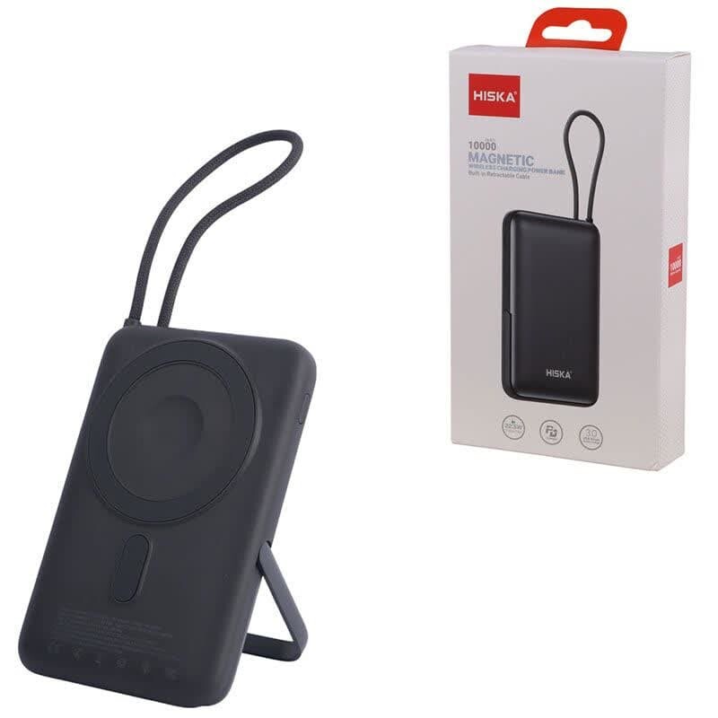 پاور بانک بی سیم فست شارژ هیسکا مدل HP-133PD QC3.0 PD 22.5W با ظرفیت 10000 میلی آمپر ساعت