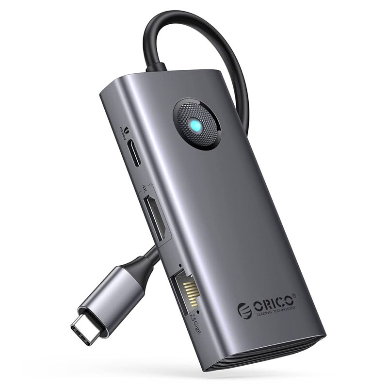 هاب 6 پورت اوریکو Type-C به USB 3.0/Type-C/HDMI مدل PW11-6P