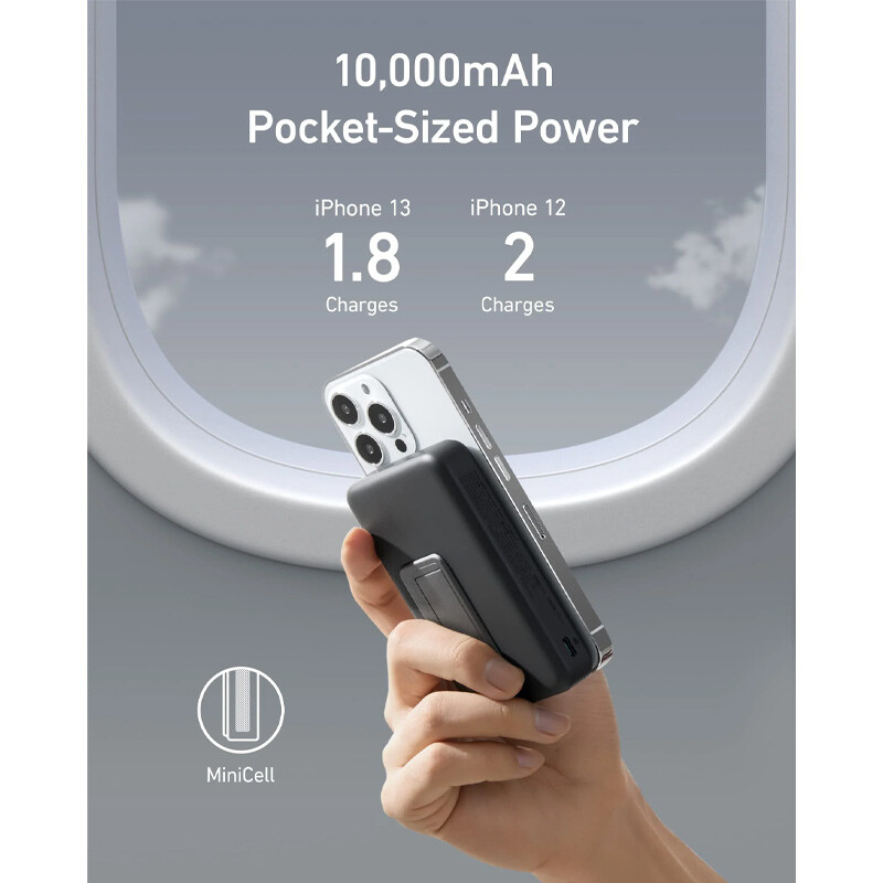 پاور بانک بی سیم فست شارژ انکر مدل A1641 PD 20W ظرفیت 10000 میلی آمپر ساعت