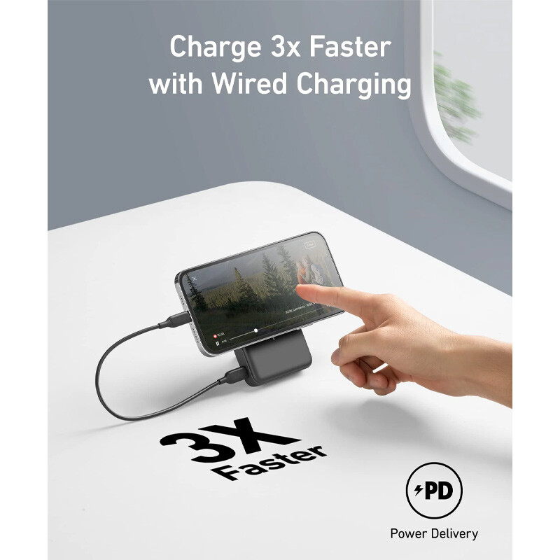 پاور بانک بی سیم فست شارژ انکر مدل A1641 PD 20W ظرفیت 10000 میلی آمپر ساعت