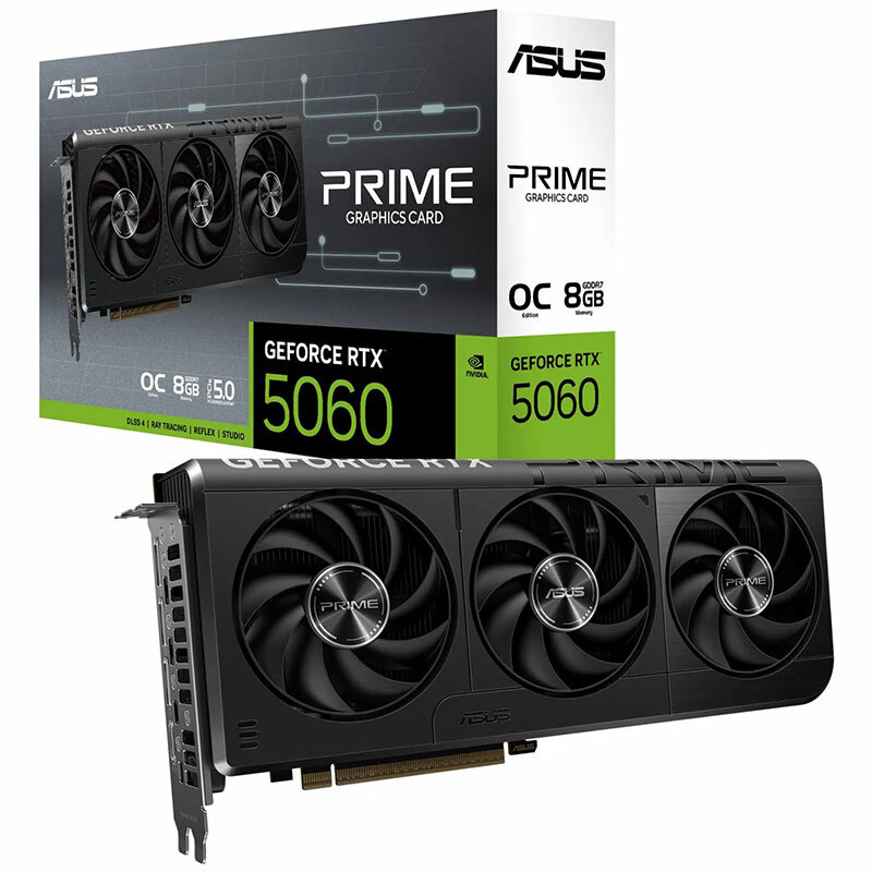 کارت گرافیک ایسوس مدل Prime GeForce RTX 5060 OC Edition با ظرفیت 8 گیگابایت GDDR7