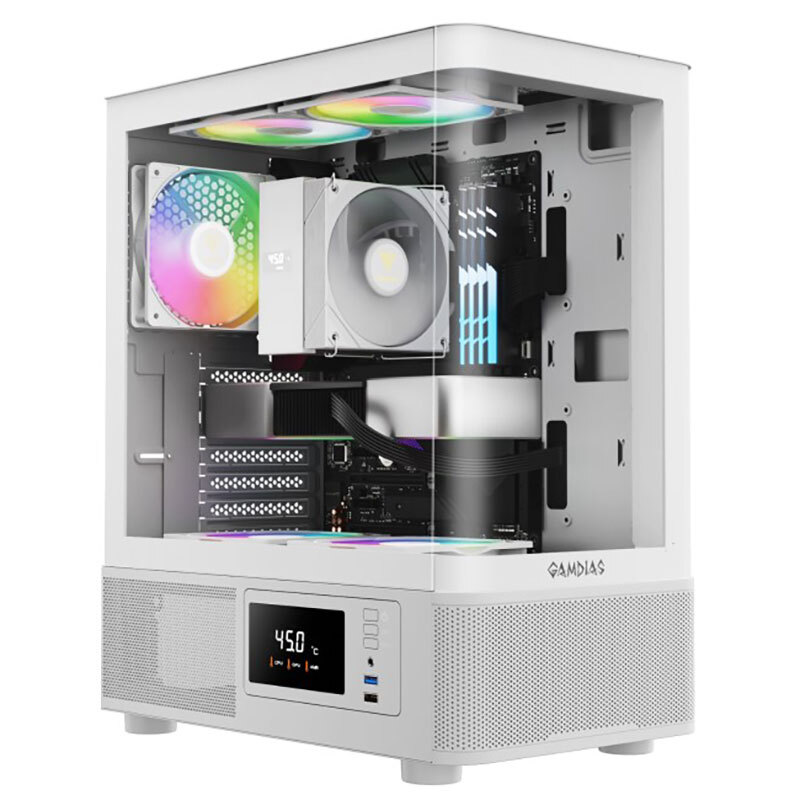 کیس کامپیوتر گیمینگ گیم دیاس سری ATLAS مدل E2 CG WH