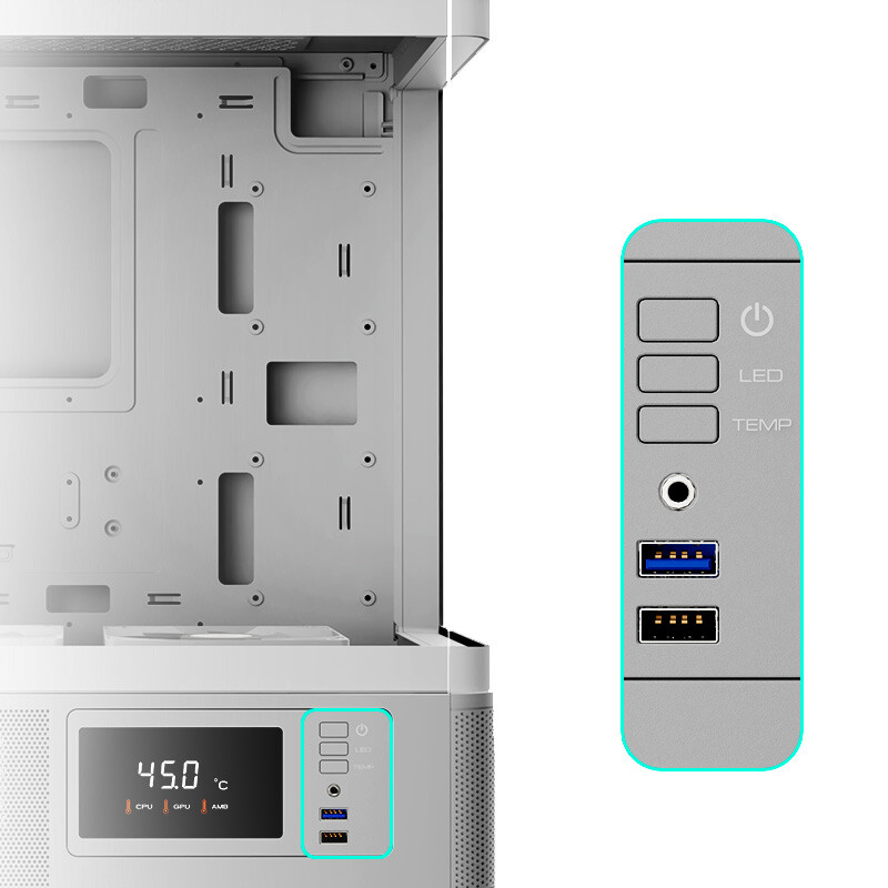 کیس کامپیوتر گیمینگ گیم دیاس سری ATLAS مدل E2 CG WH