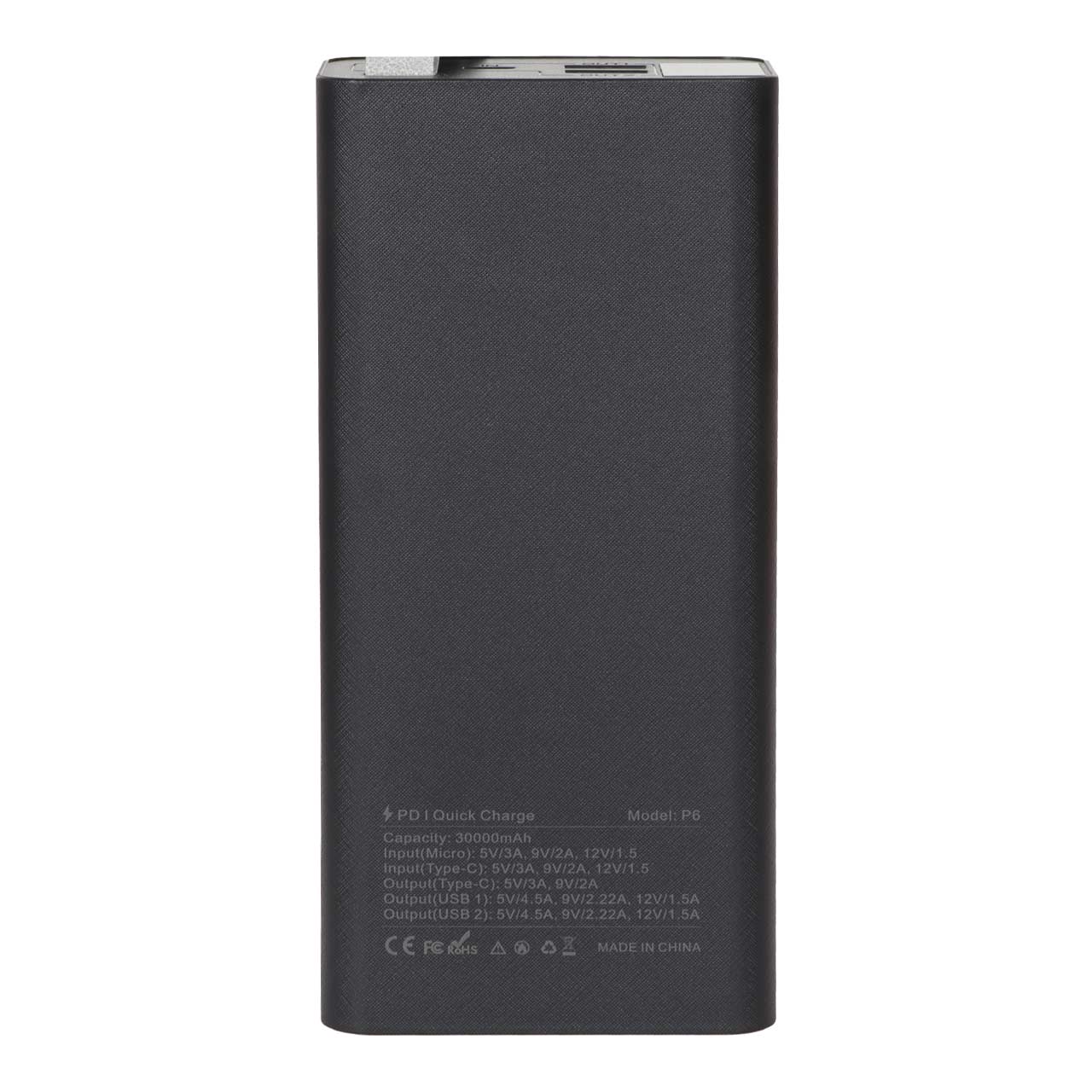 پاوربانک وابی مدل P6 22.5W با ظرفیت 30000 میلی‌آمپر ساعت
