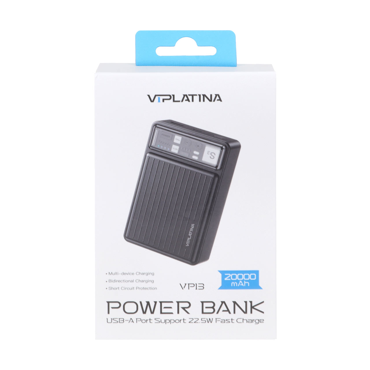 پاوربانک VIPLATINA مدل VP13 22.5W با ظرفیت 20000 میلی‌آمپر ساعت