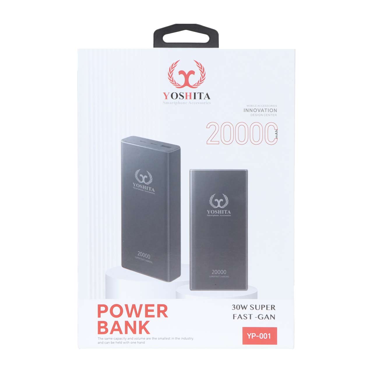 پاوربانک یوشیتا مدل YP-001 30W با ظرفیت 20000 میلی‌آمپر ساعت