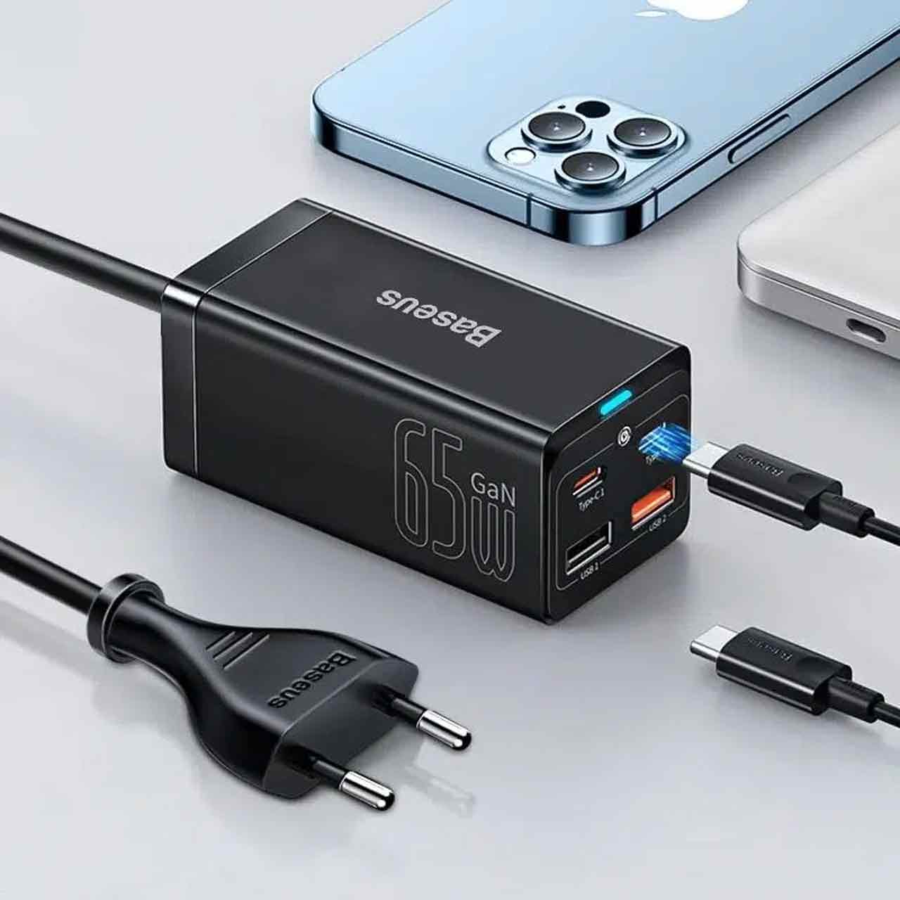 شارژر رومیزی باسئوس مدل Power Combo CCDK65E 65W