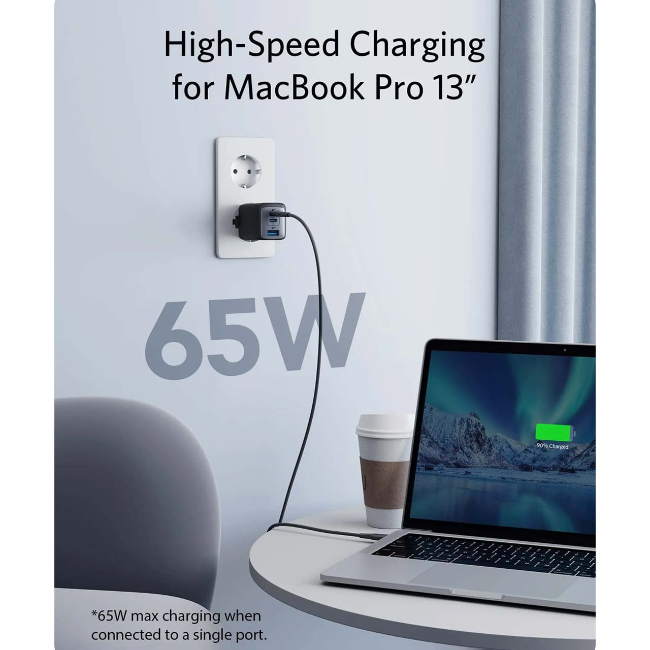 شارژر دیواری سه پورت انکر مدل A2667 65W