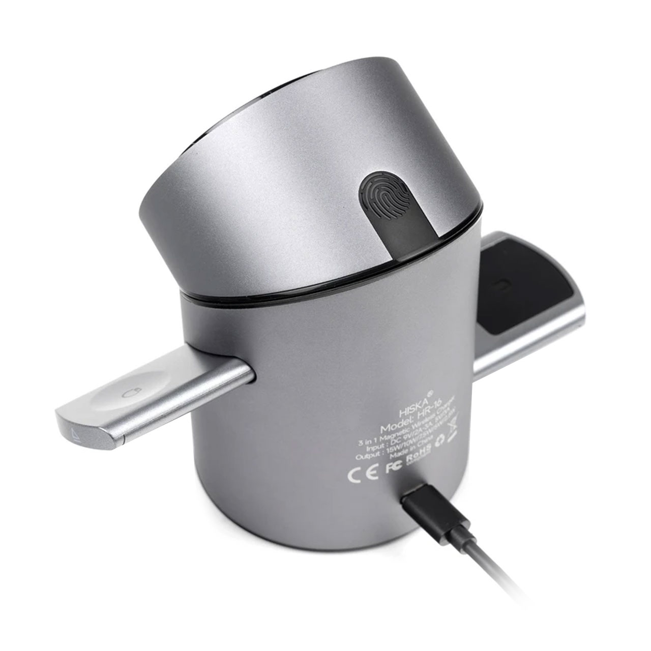 شارژر وایرلس سه کاره هیسکا مدل HR-16